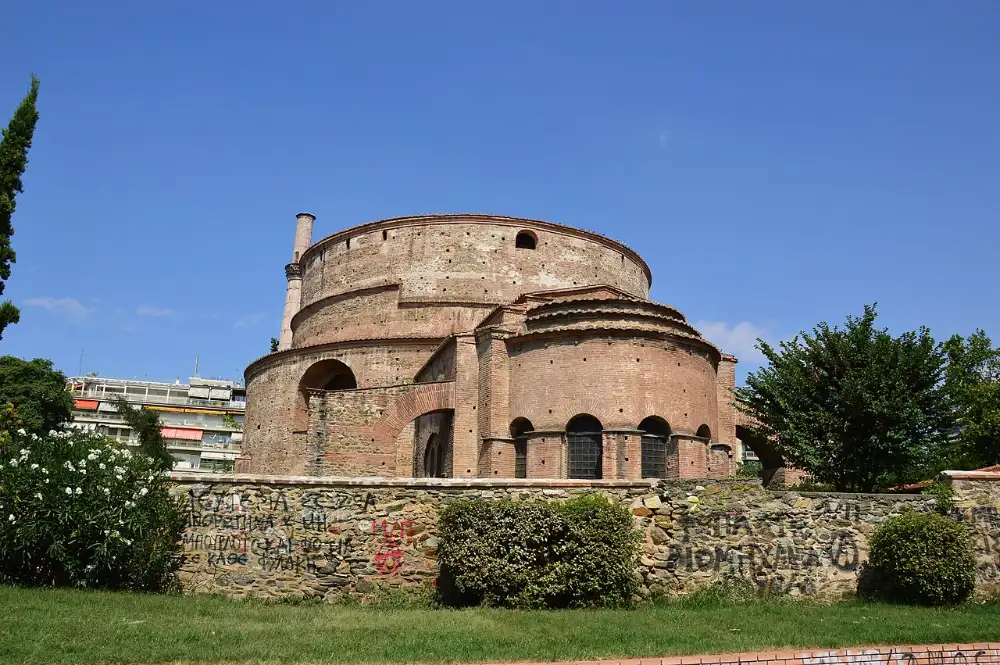 The Rotunda of Galerius in Thessaloniki, a massive early fourth-century domed brick building