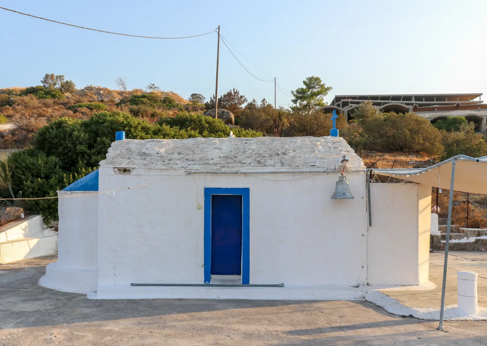 Agia Marina: the sandy one, on a modest coast