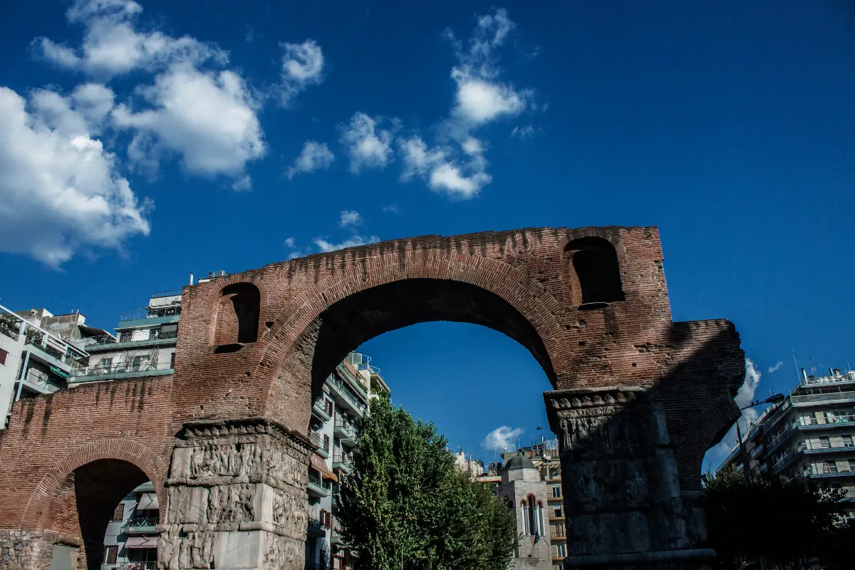 The brick Arch of Galerius in Thessaloniki