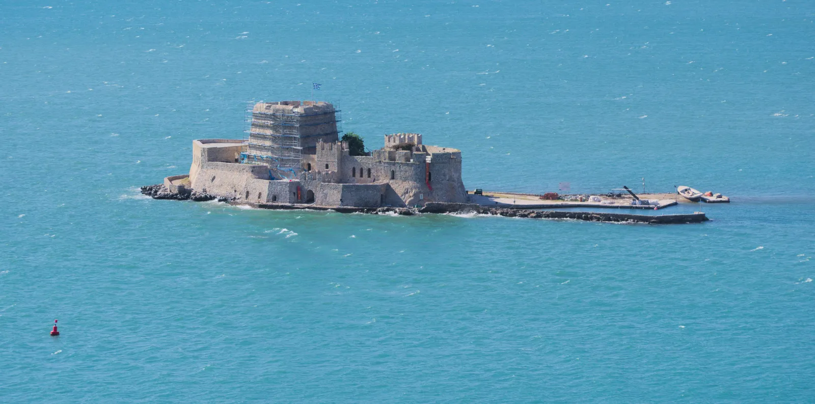The Bourtzi fortress on its islet in Nafplio harbour