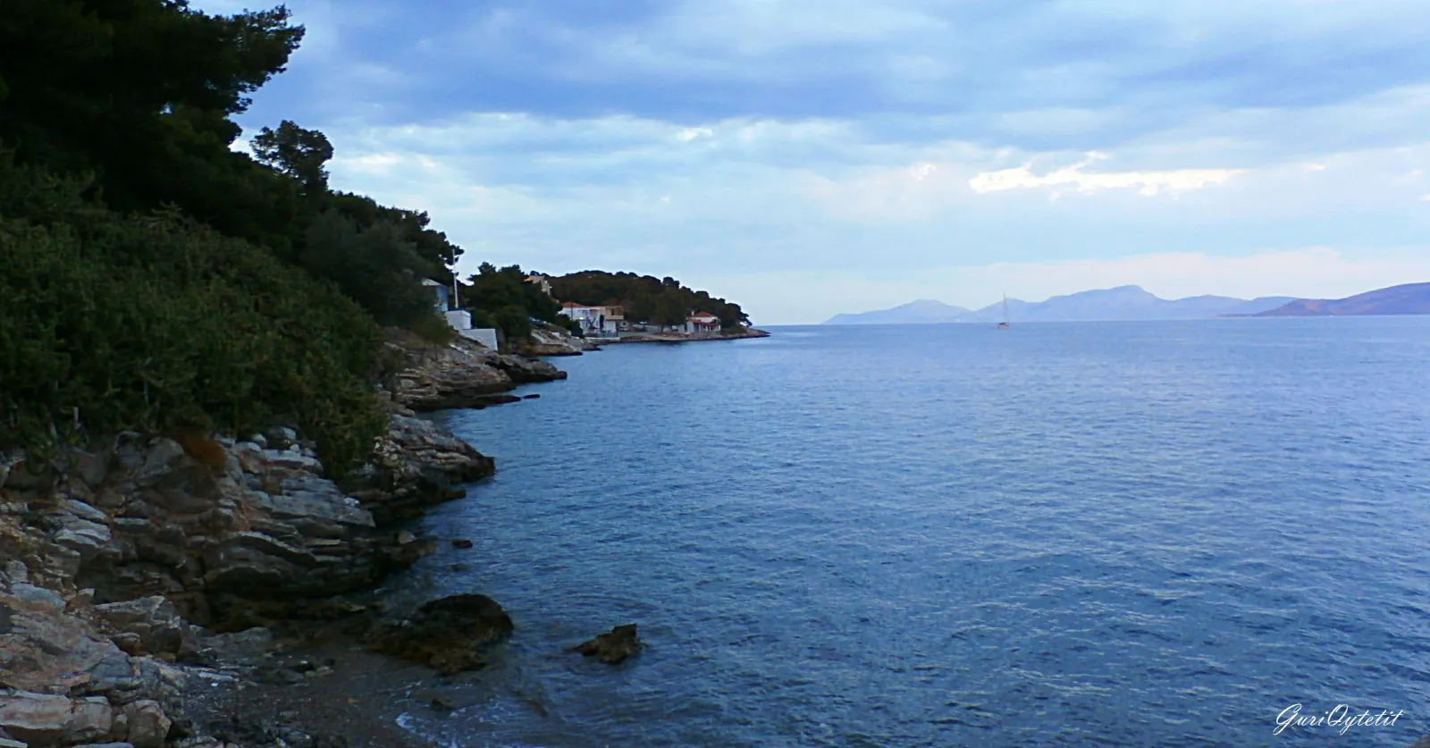 Ermioni: a pine point, with water either side of it