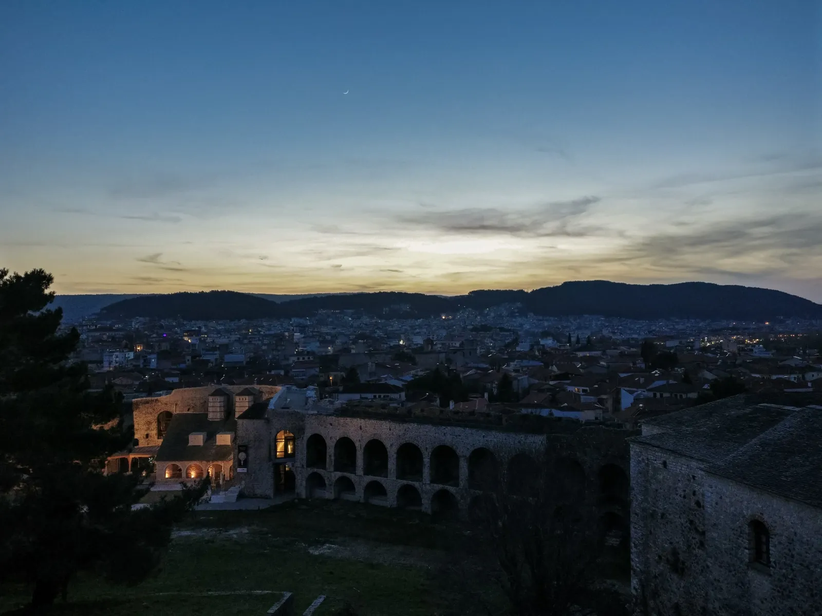 The Kastro: a walled citadel on a lake, still lived in