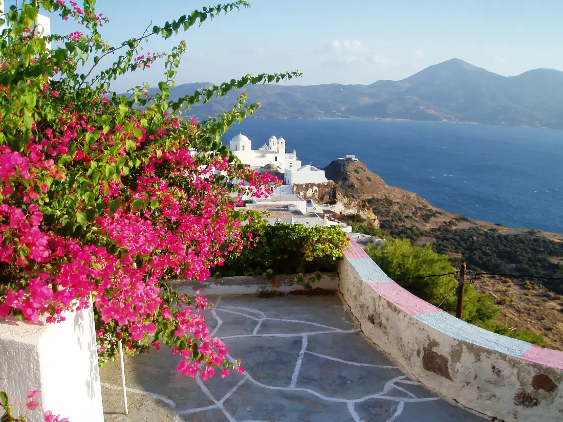 Plaka: the capital on the hill, and the rock above it