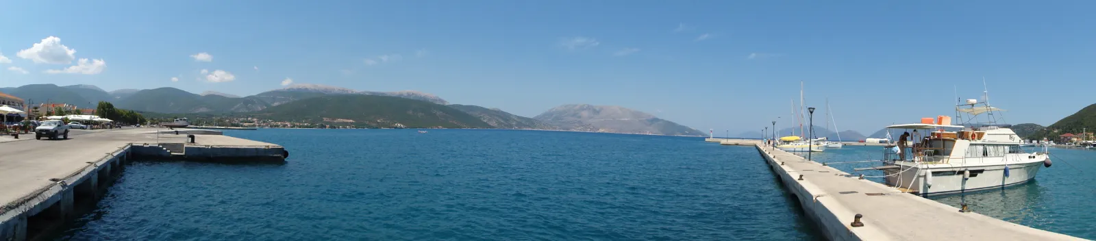 The bay at Sami on Kefalonia looking across to the mainland