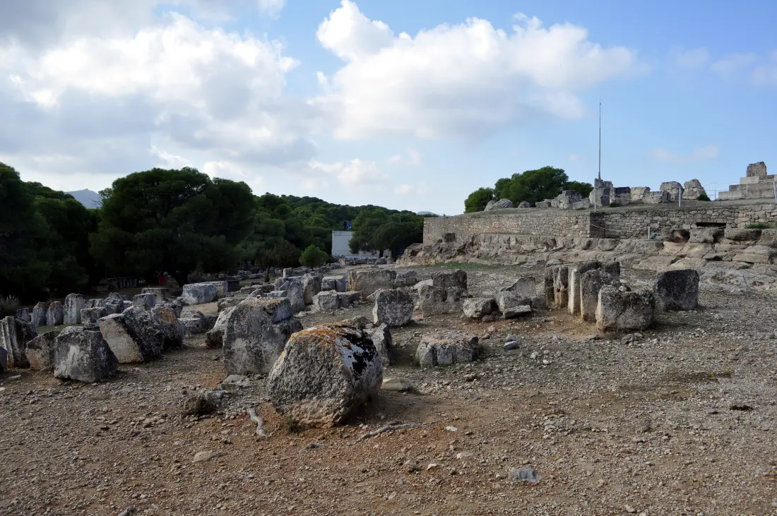 The Temple of Aphaia: most of its columns still standing