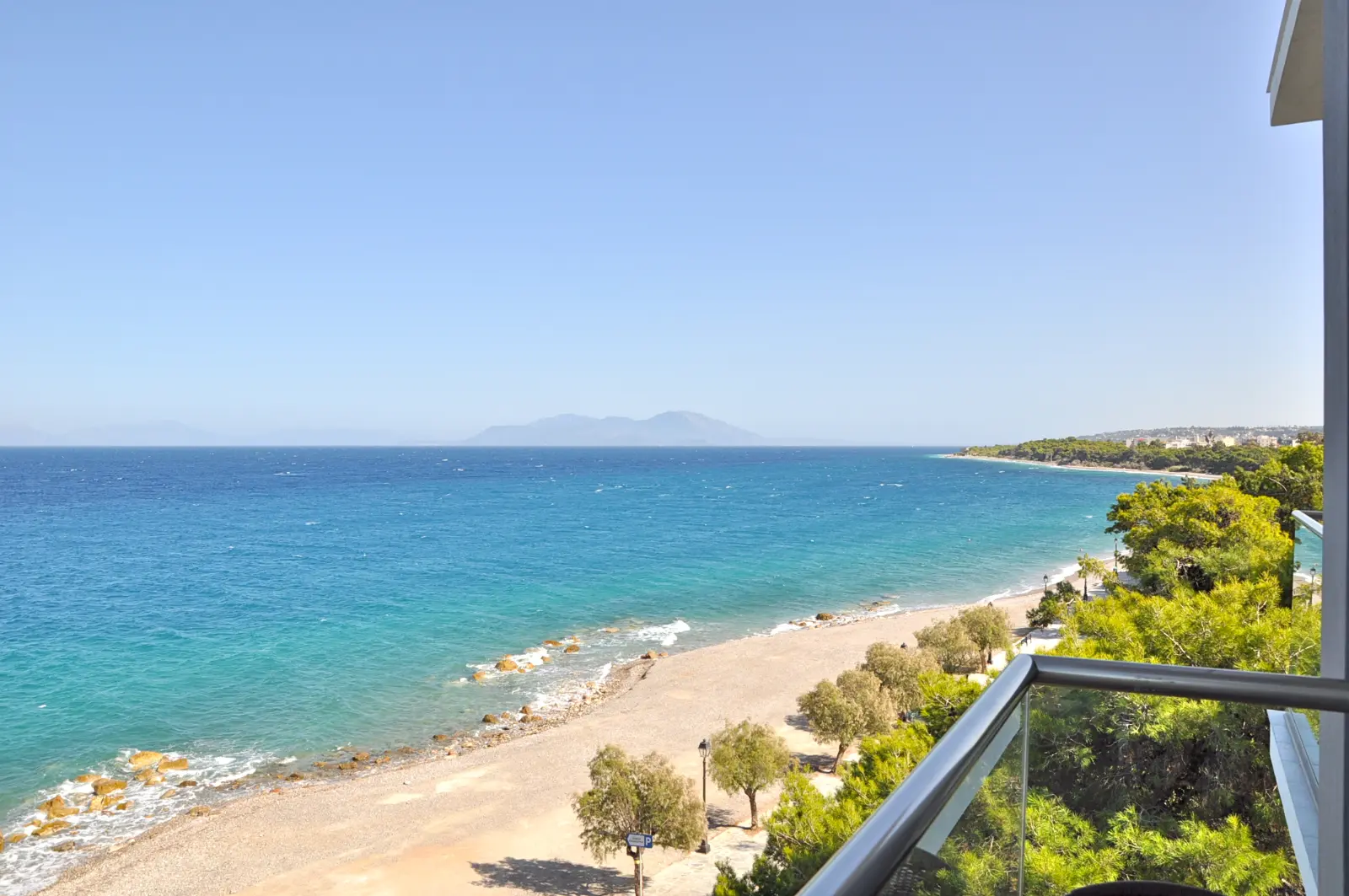 Xylokastro: the Pefkias wood, and the gulf behind it